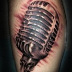 Татуювання мікрофон фото, значення і ескізи