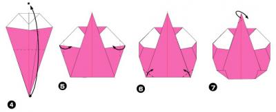 Lecke diagram alma origami papír