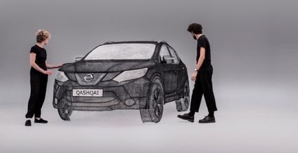 În nissan a atras o copie de dimensiune completă a stilului qashqai 3d, totul despre crossovers și SUV-uri