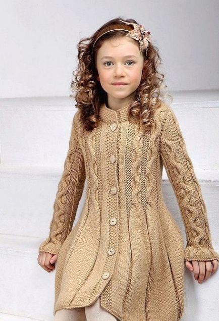 'Язані пальто для дівчинки (79 фото) дитяче пальто для дівчаток 1-4 і 5-8 років, з травички, біле, з