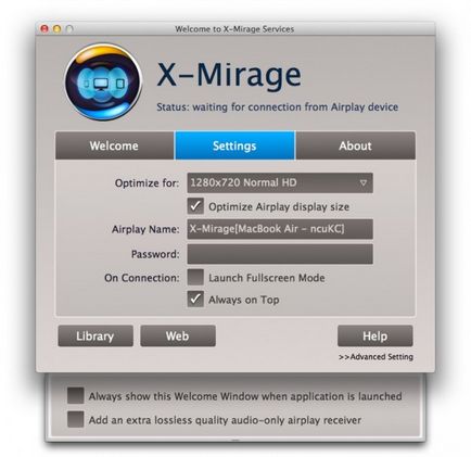 X-mirage транслюємо зображення з ios на mac