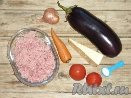 Запіканка з баклажанів з помідорами і фаршем в духовці - рецепт з фото