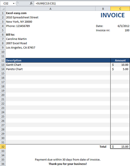 300 Прикладів по excel рахунок-фактура