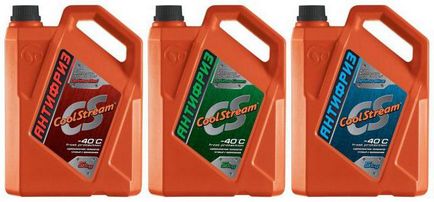 Antifreeze mărci Coolstream, specificații, recenzii