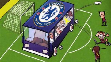 Автобус синього кольору з написом «челсі» на футбольному полі - новини футбол hd