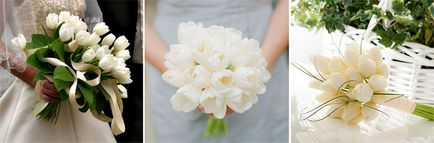 Бяла сватбен букет - как да изберете опции за комбинации от цветове със снимки