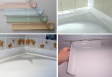 Bord pentru baie acrilice, cum să alegeți gresie, ceramică largă în cameră, care este mai bine,