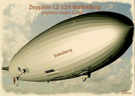 Паперова модель дирижабль - hindenburg - (- Гінденбург -) lz-129 (стаття з - вики -)