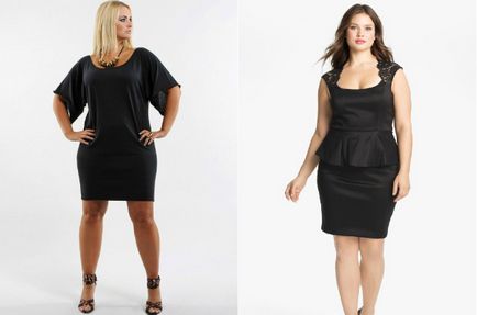 Black Dress az elhízott nők - fotó stílusok, Fel