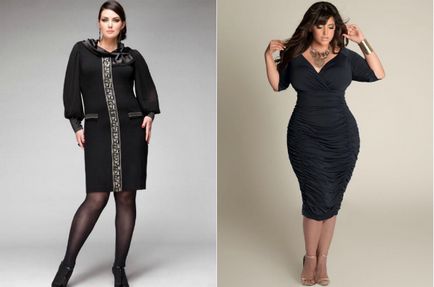 Rochie neagra pentru femei pline - stiluri foto, felomena