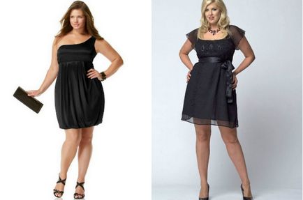 Чорна сукня для повних жінок - фото фасонів, феломена