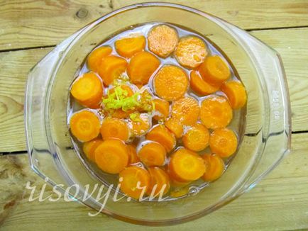 Efectuarea morcovilor confecționați cu o rețetă de morcov cu o fotografie