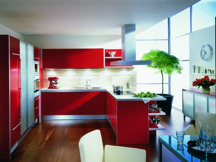Дизайн інтер'єру червоної кухні - на!