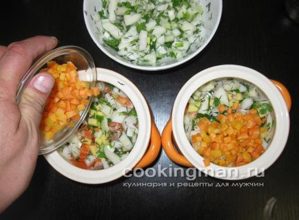 Форель приготована з овочами в горщику - кулінарія для чоловіків