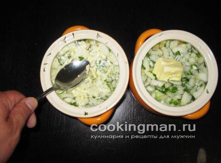 Trout gătit cu legume într-o oală - gătit pentru bărbați