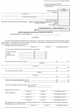 Forma inv-15 (formular și eșantion)