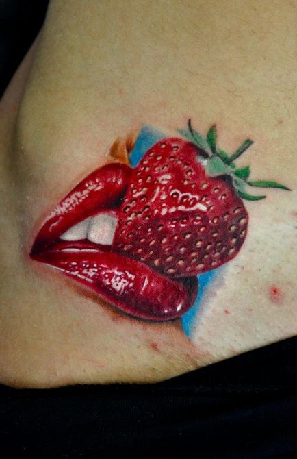 Fotografie de tatuaj cu fructe de padure