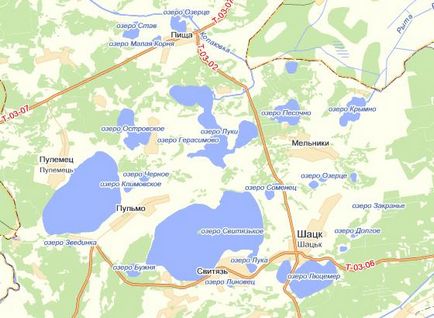 Hol vannak a Shatsky tavak a térképen (vannak) Hol vannak a Shatsky tavak a térképen