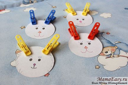 Jocuri cu clothespins pentru copii de la 1, 5 ani