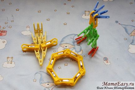 Jocuri cu clothespins pentru copii de la 1, 5 ani