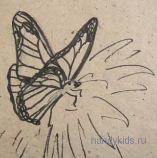 Як намалювати метелика в польоті