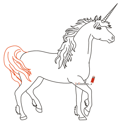 Cum de a desena un creion unicorn în etape