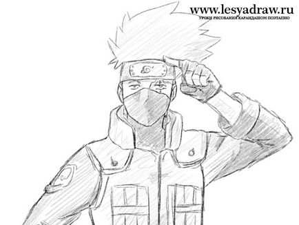 Hogyan kell felhívni Kakashi szakaszok - hogyan kell felhívni Hatake Kakashi a Naruto lépésről lépésre ceruzával