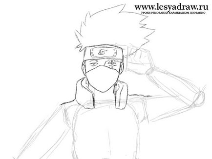 Hogyan kell felhívni Kakashi szakaszok - hogyan kell felhívni Hatake Kakashi a Naruto lépésről lépésre ceruzával