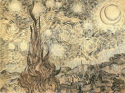 Як намалювати копію картини «зоряна ніч» Вінсента Ван Гога