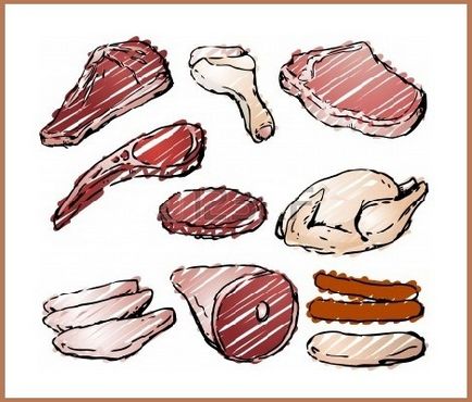 Cum să atragă carne, o bucată de carne în creion în etape bzconnect