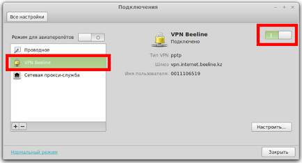 Hogyan lehet csatlakozni a Beeline internet Linux Mint 16
