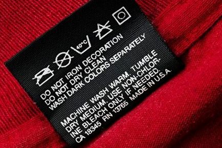 Cum se decodează icoanele de rufe pe haine