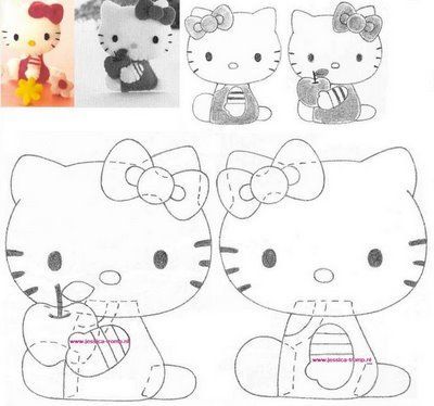 Hogyan készítsünk egy Hello Kitty puha játék, és varrni a zokni