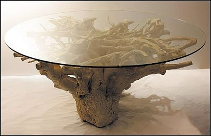 Як зробити стіл з спилов і коренів дерева своїми руками