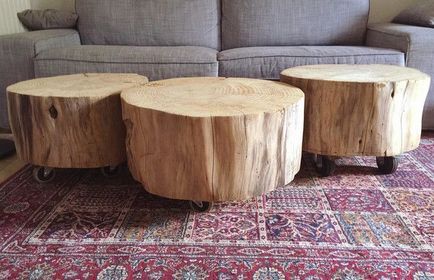 Як зробити стіл з спилов і коренів дерева своїми руками