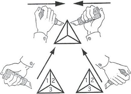 Як вирізати ромб, вітейку, «піраміду», зірочку