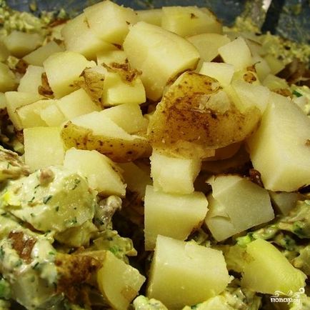 Salata de cartofi cu slănină - rețetă pas cu pas cu fotografie