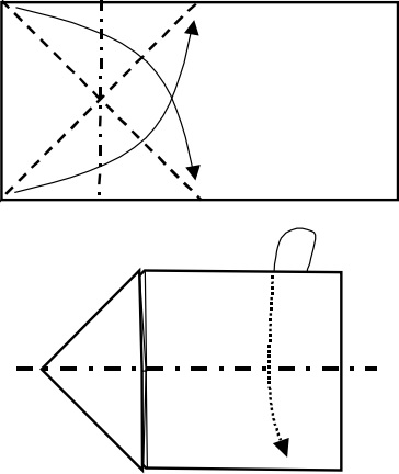 Capra origami diagramă de asamblare