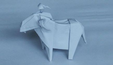 Kecske origami áramköri szerelvényből