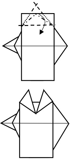 Capra origami diagramă de asamblare