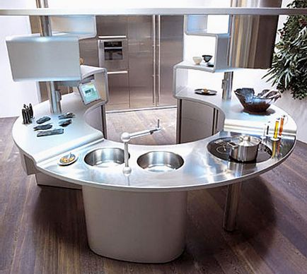Bucătării rotunde, design interior de fotografie - revista online incomodează