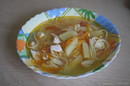 Курячий суп з вермішеллю і картоплею рецепт з фотографіями