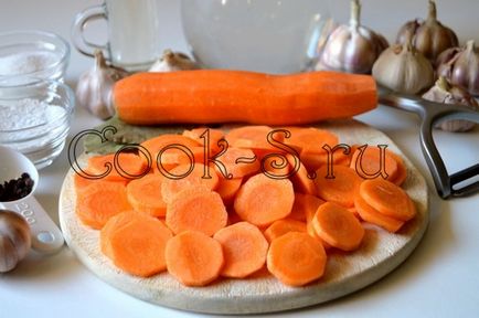 A pácolt sárgarépa fokhagymás - lépésről lépésre recept fotókkal snack (ecetes sárgarépa) A pácolt sárgarépa fokhagymás - lépésről lépésre recept fotókkal snack