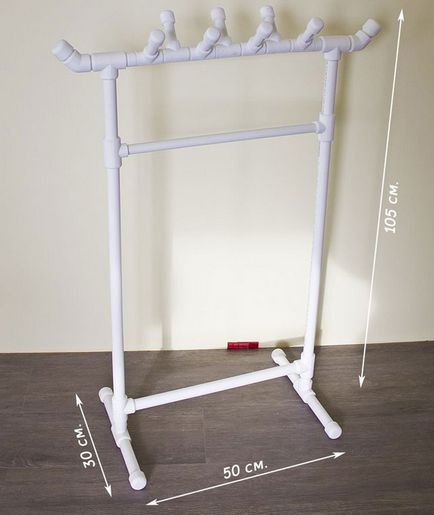 Меблі з пластикових труб що можна зробити з труб ПВХ, саморобки своїми руками, вішалка з
