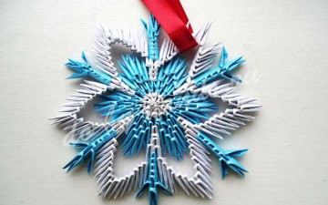 Moduláris origami Karácsonyi kézműves (kézműves) Moduláris origami karácsonyi kézműves