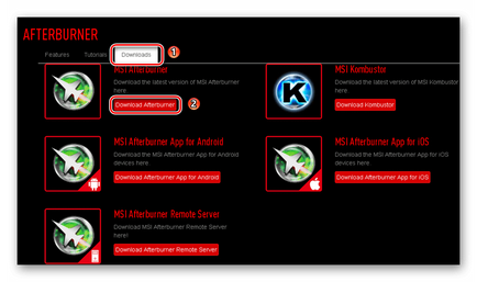 Configurarea utilitarului afterburner Msi