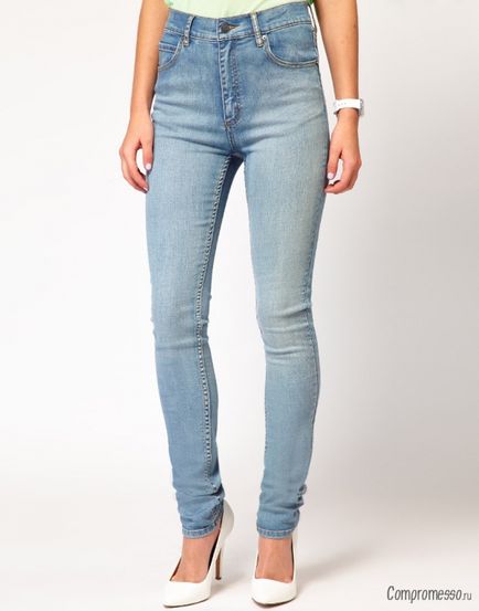 Ніжні обійми джинсів-стрейч з високою талією