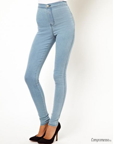 Ніжні обійми джинсів-стрейч з високою талією