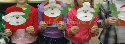 Karácsonyi üdvözlőlap Mikulásnak saját kezével gyermekeknek 5 éves kortól