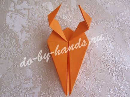 Capră Origami pentru copii, diagrama, clasa master pas cu pas cu fotografie